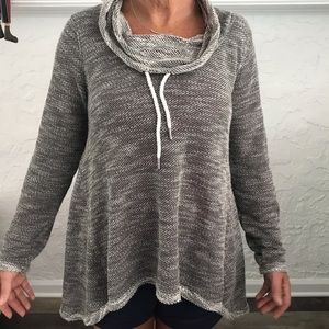CALVIN KLEIN cow neck hoodie